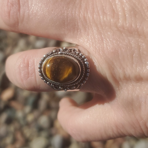 New Tiger Eye 925 Silver Ring. - Picture 5 of 16